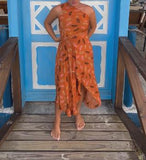 Orange Print Multi-Wear Dress