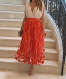 Orange Cocktail Dress