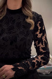 Black Lace Midi Dress