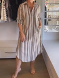 Striped Shirt Dress