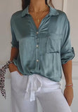 Solid Color Silk Blouse