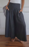 Cotton Loose-fitting Wide-leg Pants