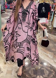 Pink Abstract Face Dress