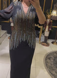 Black Gold Sequin Dress