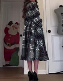 Warm Plaid Button Down Coat