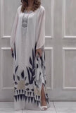 White Printed Long Dress