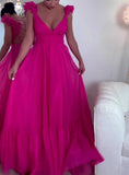 Pink Backless Elegant Gown Dress