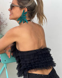 Black Backless Top