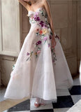 3D Floral Bandeau Dress