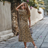 Leopard Maxi Kaftan Dress